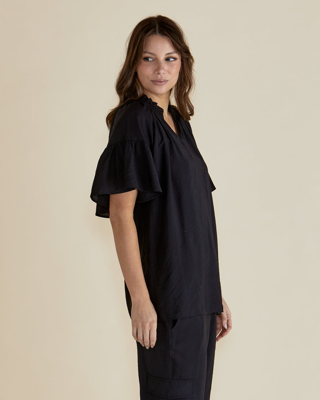 Betty Basics Vivienne Blouse Black [sz:8]
