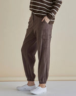 Load image into Gallery viewer, Betty Basics Lacey Lyocell Cargo Brown Jogger [sz:8]

