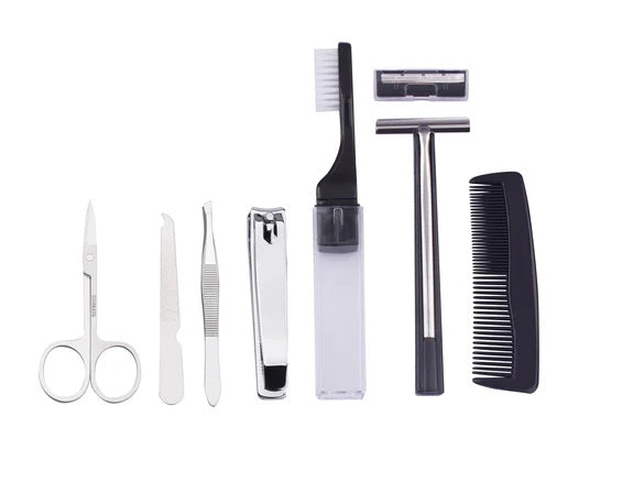 Mens Republic Toiletry Bag With 8 Pcs Grooming Set
