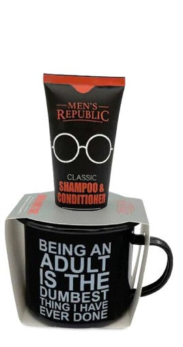 Mens Republic Mug With Grooming Kit Asst