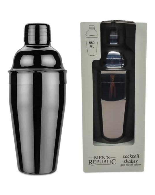 Mens Republic Gunmetal Cocktail Shaker - 550ml