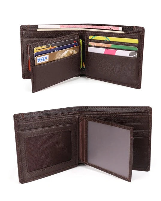 Mens Republic Leather Wallet - Coffee
