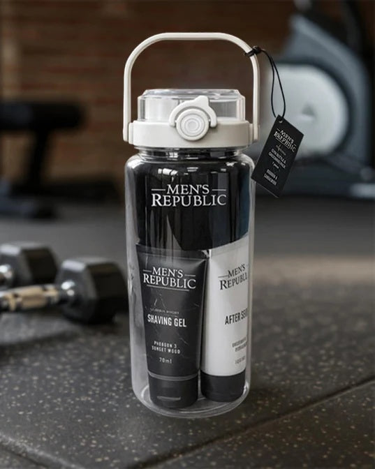 Mens Republic Grooming Kit In Water Bottle - Fitness Fresh