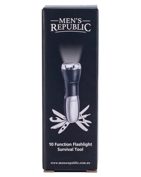 Mens Republic Multi-tool Survival Flashlight - 10 Functions