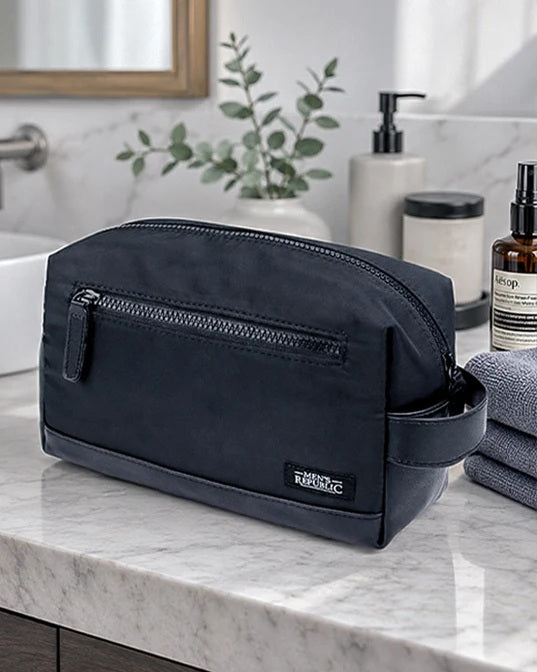 Mens Republic Nylon Toiletry Bag - Black
