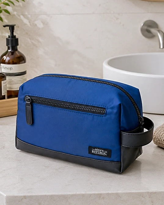 Mens Republic Nylon Toiletry Bag - Blue