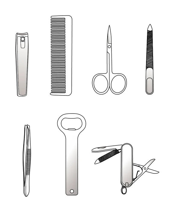 Mens Republic Grooming Kit - 7 Pcs In Foldable Travel Case