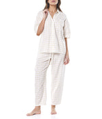 Load image into Gallery viewer, Gingerlilly Myra Cotton Check Pj&#39;s - Cream
