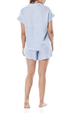 Load image into Gallery viewer, Gingerlilly Renata Blue Linen Short Set *sale*
