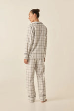 Load image into Gallery viewer, Gingerlilly Beyonce Ivory Check Cotton Pj Set [sz:xs]
