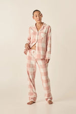 Load image into Gallery viewer, Gingerlilly Saffron Pink Cotton Check Pj Set [sz:xs]
