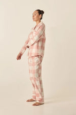 Load image into Gallery viewer, Gingerlilly Saffron Pink Cotton Check Pj Set [sz:xs]
