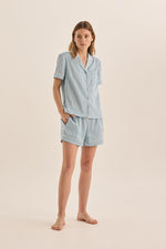 Load image into Gallery viewer, Gingerlilly Sonia Blue Satin Pj Short Set [sz:s]
