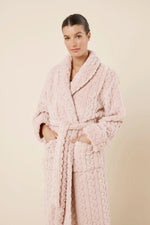 Load image into Gallery viewer, Gingerlilly Gabriella Plush Long Robe Pink [sz:m]
