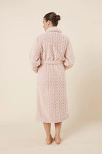 Load image into Gallery viewer, Gingerlilly Gabriella Plush Long Robe Pink [sz:m]
