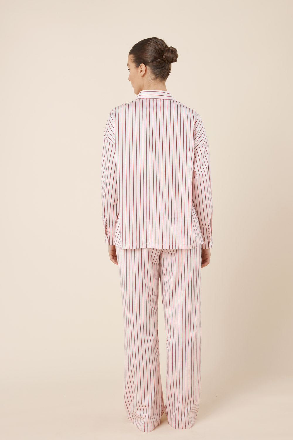 Gingerlilly Willow Cotton Stripe Pj Set - Pink [sz:s]