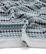 Load image into Gallery viewer, Nana Huchy Confetti Stripe Baby Blanket - Blue
