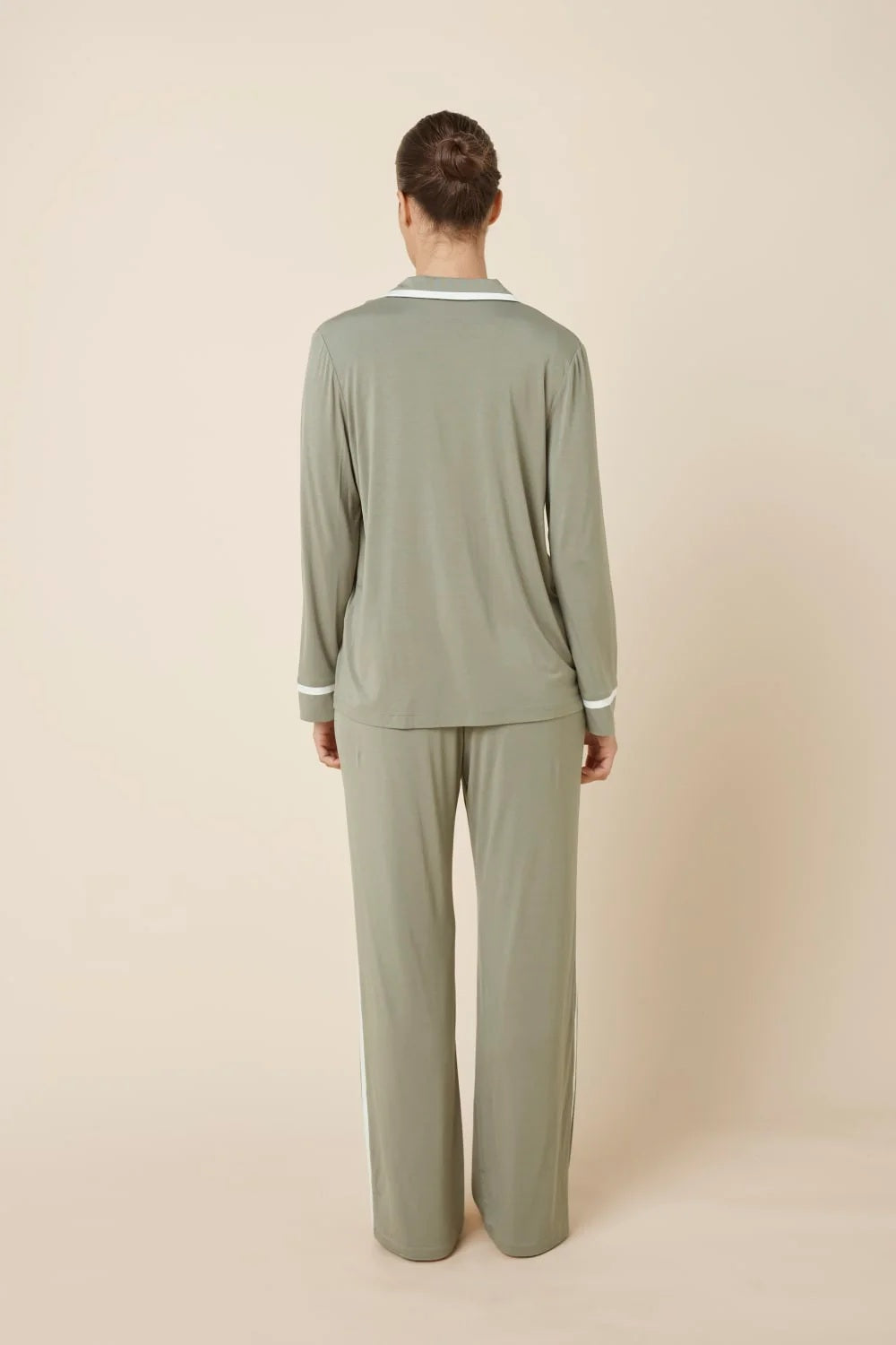 Gingerlilly Grace Bamboo Pj Set Olive [sz:s]