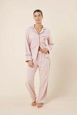 Load image into Gallery viewer, Gingerlilly Isabella Brushed Cotton Pj Set - Pink [sz:s]
