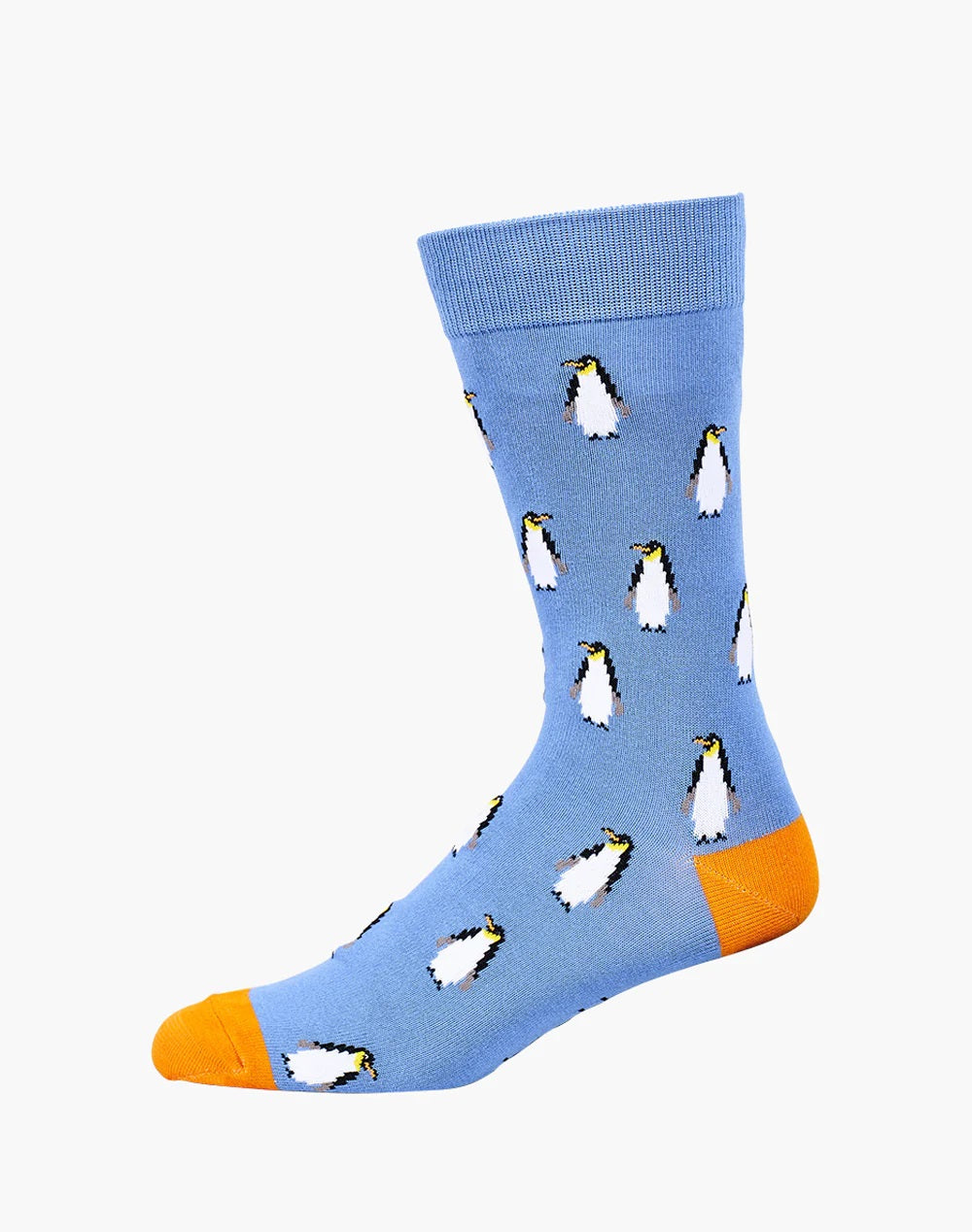 Bamboozld Mens Penguins Bamboo Sock Blue R7-11