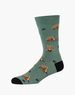 Load image into Gallery viewer, Bamboozld Mens Echidna Bamboo Sock Khaki R7-11
