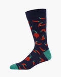 Bamboozld Mens Reaper Chilli Bamboo Sock - Navy Sz7-11