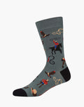 Bamboozld Mens Ride Em Cowboy Bamboo Sock Khaki R7-11