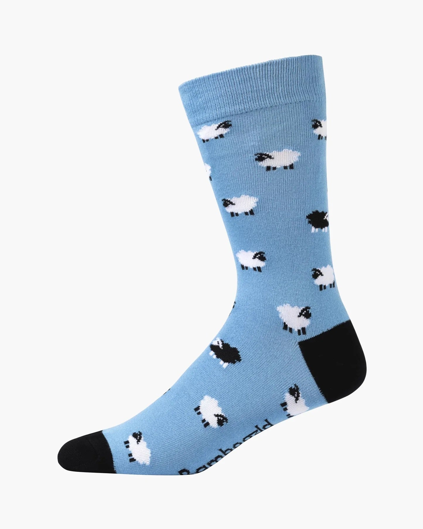 Bamboozld Mens Black Sheep Bamboo Sock Sky R7-11