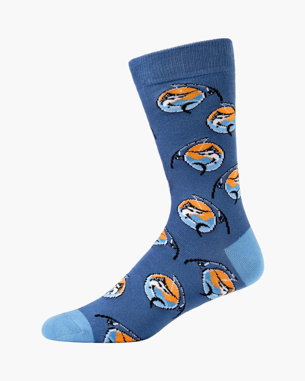 Bamboozld Mens Reel Fishing Bamboo Sock Blue R7-11