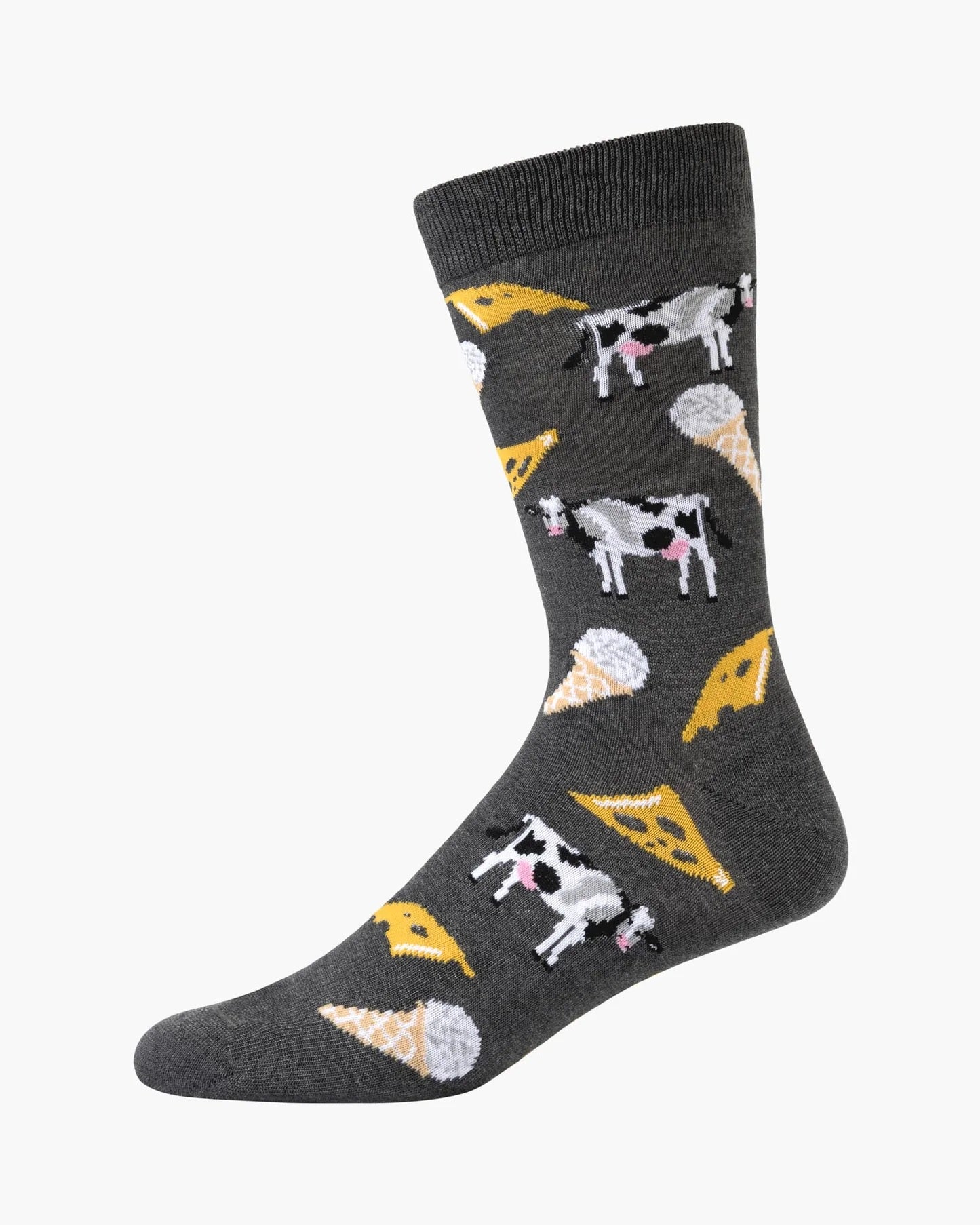 Bamboozld Mens Dairy Queen Bamboo Sock Dark Grey Marle R7-11