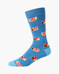 Bamboozld Mens Party Rollers Bamboo Sock - Denim Sz7-11