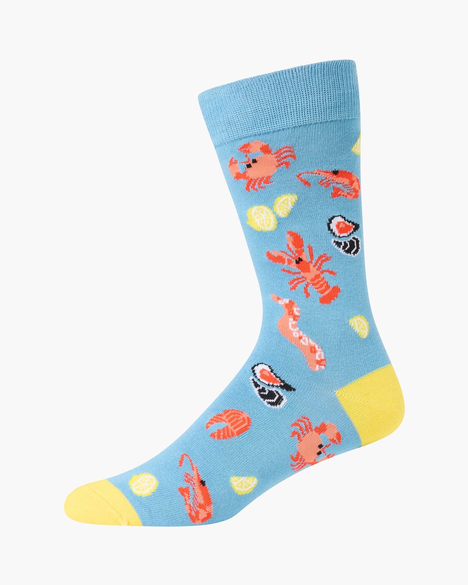 Bamboozld Mens Shell Yeah Bamboo Sock - Sky Sz7-11