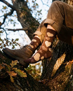 Load image into Gallery viewer, Bamboozld Womens Fluffy Hearts Bamboo Sock Brown W2-8
