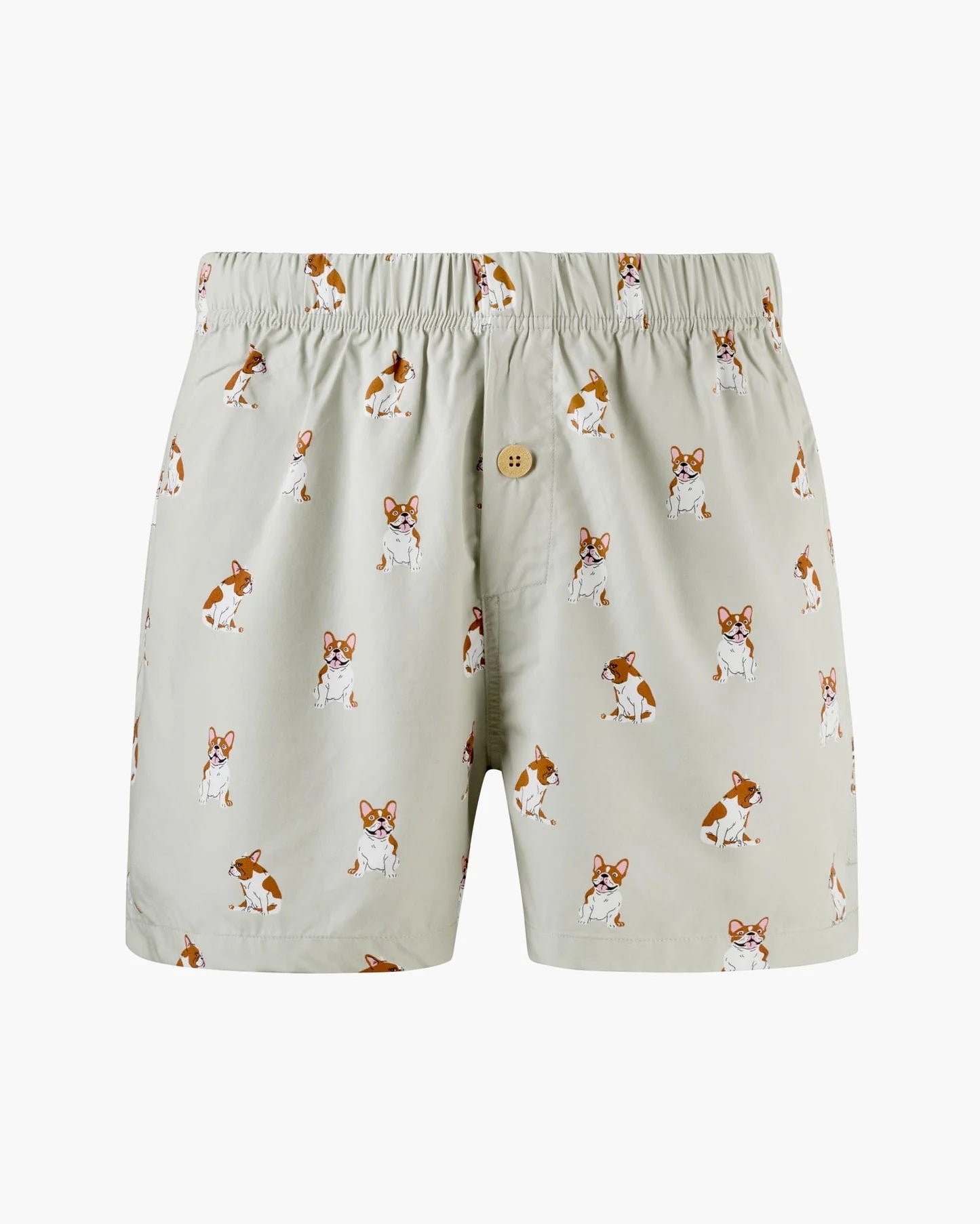 Bamboozld Mens French Bulldog Bamboo Boxer Short Light Khaki [sz:s]