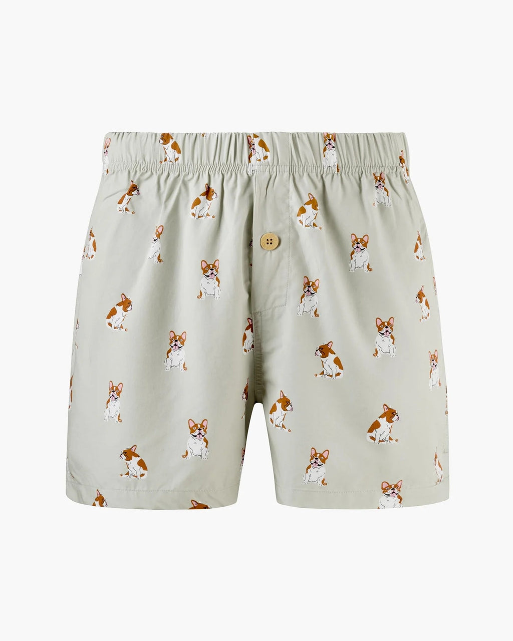Bamboozld Mens French Bulldog Bamboo Boxer Short Light Khaki [sz:s]