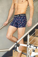 Load image into Gallery viewer, Bamboozld Mens Tour Down Under Bamboo Trunk Navy [sz:s]
