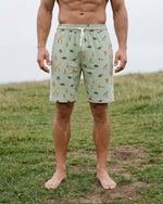 Load image into Gallery viewer, Bamboozld Mens Wild Thing Bamboo Jersey Sleep Short Sage [sz:s]
