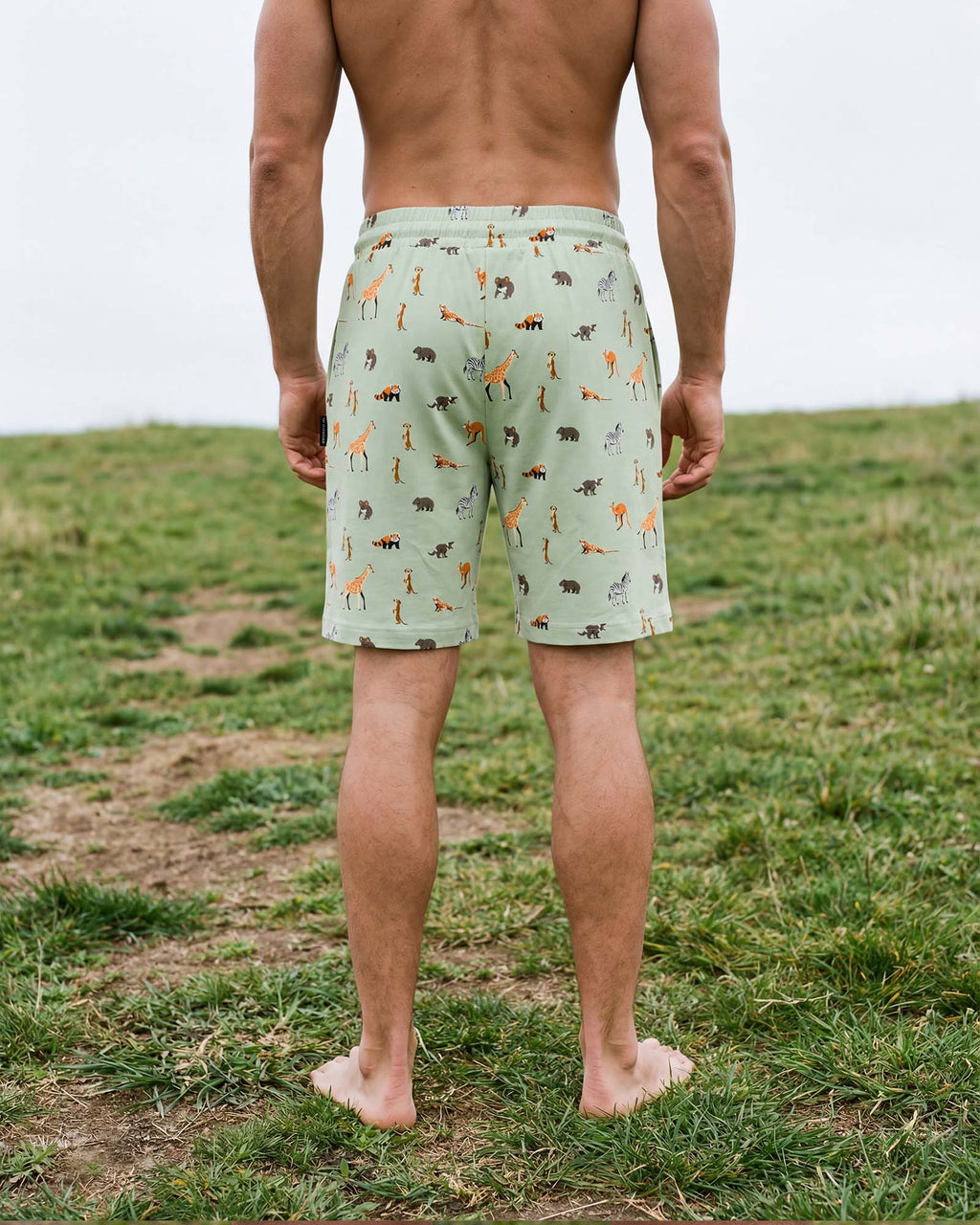 Bamboozld Mens Wild Thing Bamboo Jersey Sleep Short Sage [sz:s]