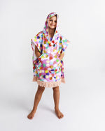 Load image into Gallery viewer, Kip &amp; Co Confetti Pink Printed Kids Terry Poncho [sz:small]
