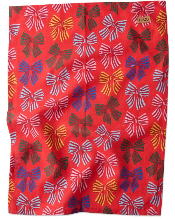 Kip & Co Festive Bow Tea Towel One Size