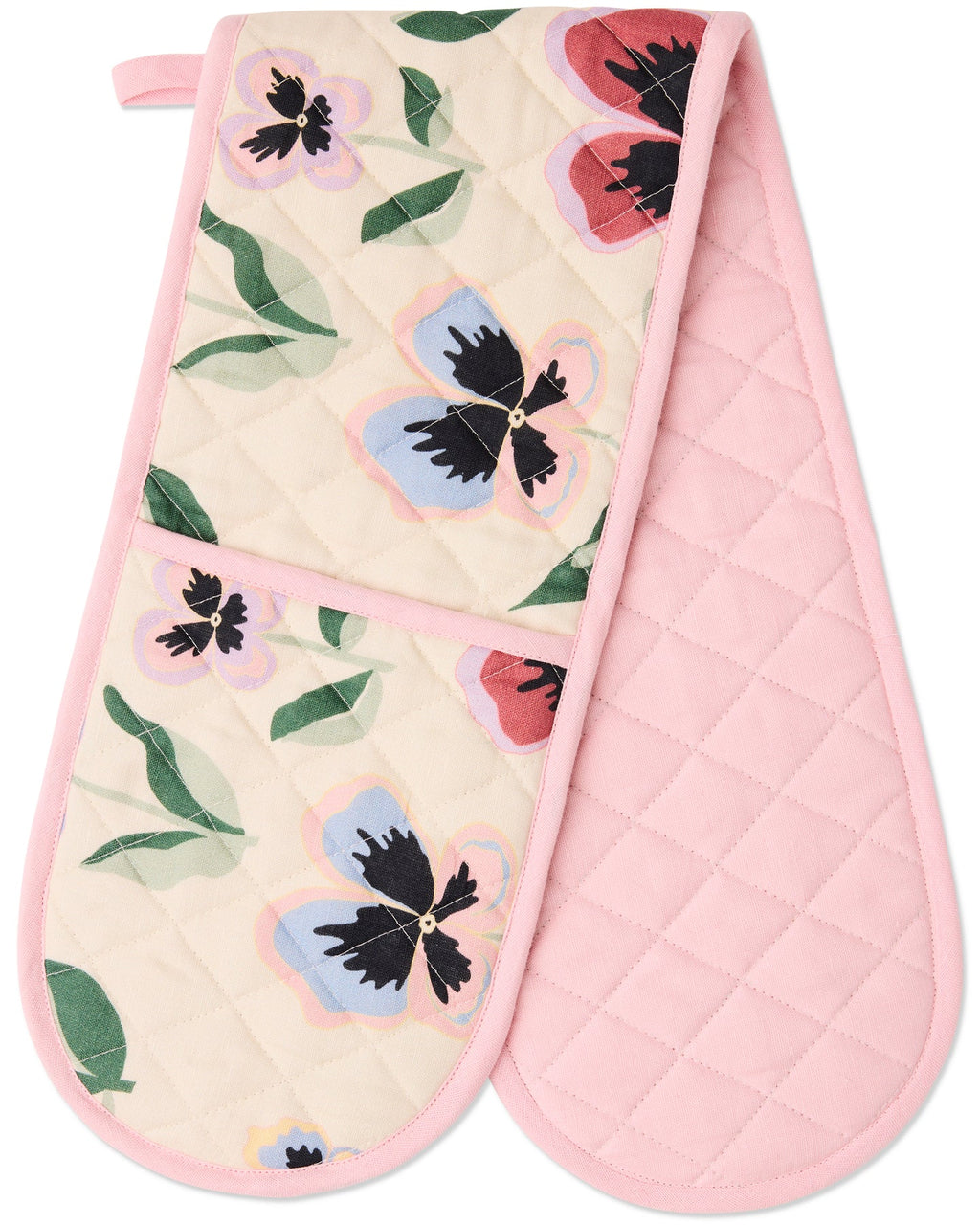 Kip & Co Pretty Pansy Double Oven Mitt One Size