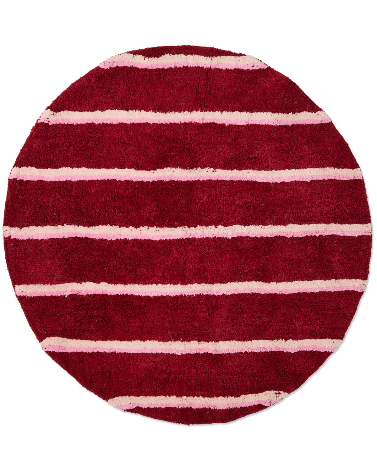 Kip & Co Ruby Rose Stripe Round Bath Mat One Size