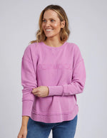 Load image into Gallery viewer, Foxwood Washed Simplified Crew Fuscia [sz:8]
