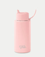Load image into Gallery viewer, Frank Green 1l Ceramic Reusable Bottle Blushed With Flip Straw Lid
