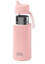 Load image into Gallery viewer, Frank Green 1l Ceramic Reusable Bottle Blushed With Flip Straw Lid
