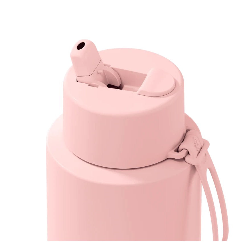 Frank Green 1l Ceramic Reusable Bottle Blushed With Flip Straw Lid