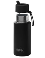 Load image into Gallery viewer, Frank Green 1l Ceramic Reusable Bottle Midnight With Flip Straw Lid
