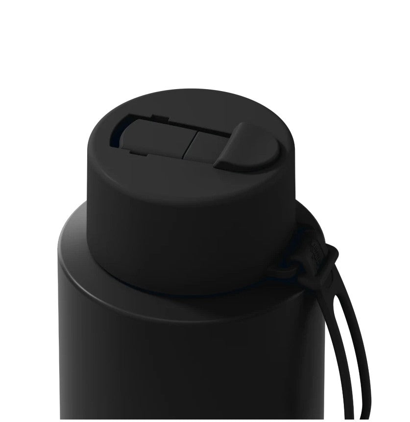 Frank Green 1l Ceramic Reusable Bottle Midnight With Flip Straw Lid