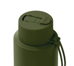 Load image into Gallery viewer, Frank Green 1l Stainless Steel Reusable Bottle Khaki With Flip Straw Lid
