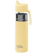 Load image into Gallery viewer, Frank Green 595ml Ceramic Reusable Bottle Buttermilk With Flip Straw Lid
